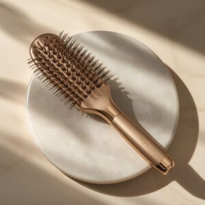 Kyma Luxe Detangling Brush in rosé, zwart en wit – premium ontwarring voor krullen zonder pijn of pluis