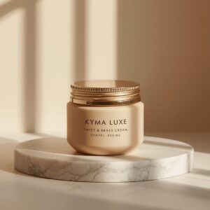 Pot Kyma Luxe Twist & Braid Creams – witte crème voor gedefinieerde twists en vlechten met diepe hydratatie en pluisvrije finish.
